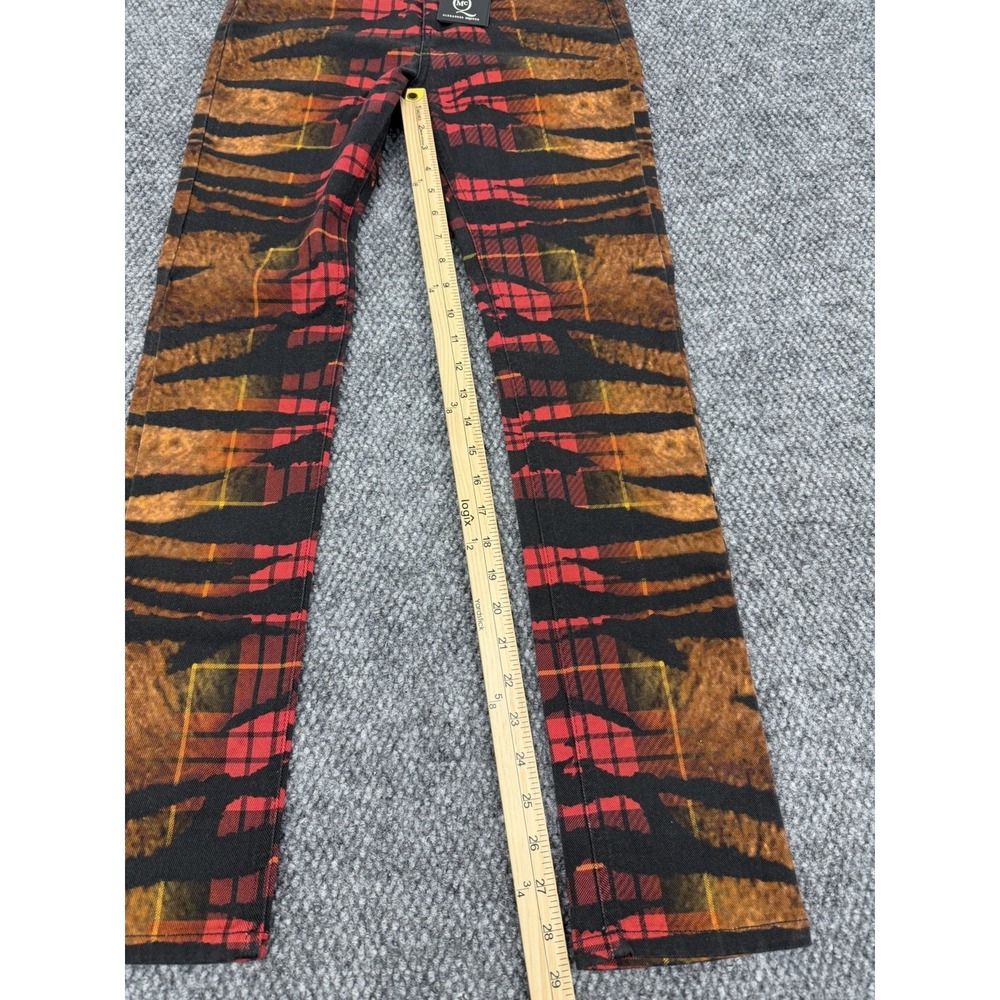 Alexander McQueen Size 26 Skinny Jeans Pants High Rise Tiger Check Tartan MCQ - Picture 13 of 16